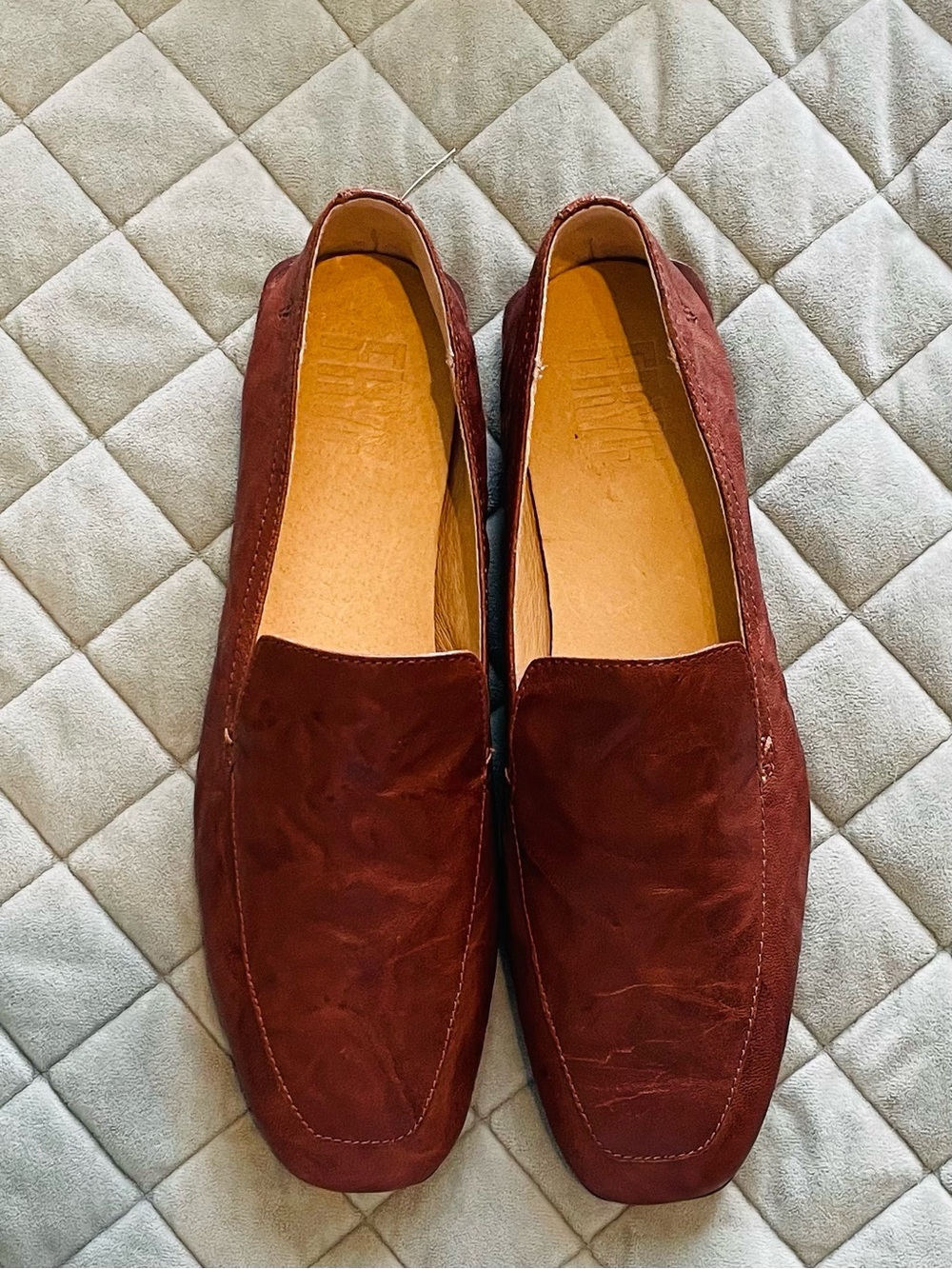 Frye Women's Suede Slip-On Loafers in Spice NWOT